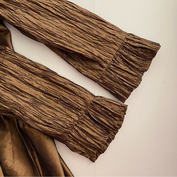 SERAFINA Premium Apparel Bronze Longline Blazer Jacket Dressy Women Plus Size 14 - Picture 10 of 17